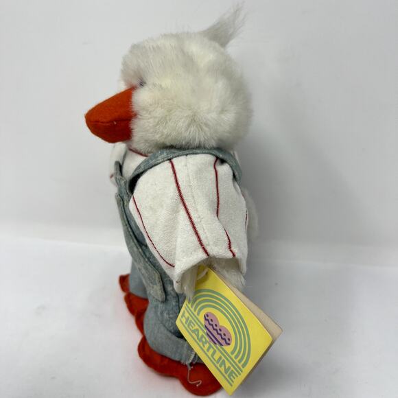 Heartline Duck Webster 1988 White Duck Stuffed Animal Plush Kids Gift Collect - Picture 6 of 9
